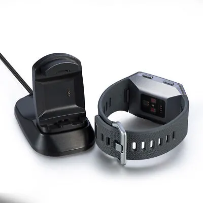 Charging Cradle Dock Stand Holder USB Cable Charger For Fitbit Ionic Smart Watch • $17.15