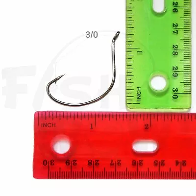  Fish WOW!® 2x Kahle Hook Nickel Size 3/0 Wide Gap Select From Qty 10 20 50 100 • $9.72