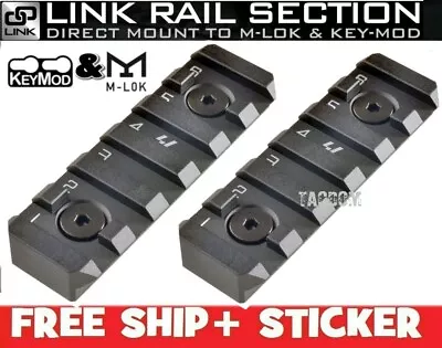 Strike Industrie 2 PACK Black LINK 6-Slot Picatinny Rail Section  • $48.95