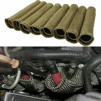 8x Spark Plug Wire Boot Heat Sleeve Cover Shield For SBC BBC MSD Titanium 2500℉ • $19.99