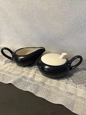 Vintage MCM Metlox Poppytrail California Contempora Creamer Lidded Sugar Bowl • $38