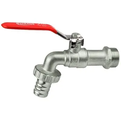 1/2  3/4  1  BSP Garden Tap Water Lever Type Valve Red Handle With Hose Plug • £20.99