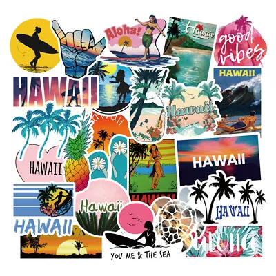 50 Pack Hawaii Stickers Bomb JDM Car Motorcycle Racing Helmet Vinyl Decals Lot • $6.99