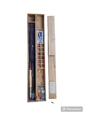 Vintage NFT Split Bamboo Fly Rod Casting Rod Combo BC-251 Nippon Fishing... • $185.50