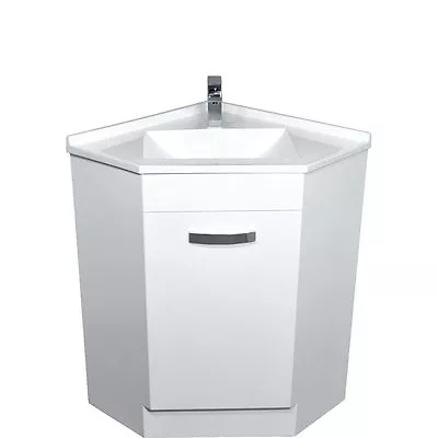 Bathroom Corner Vanity Unit & Polymarble Basin Top 600mm X 600mm #PC6060  • $625