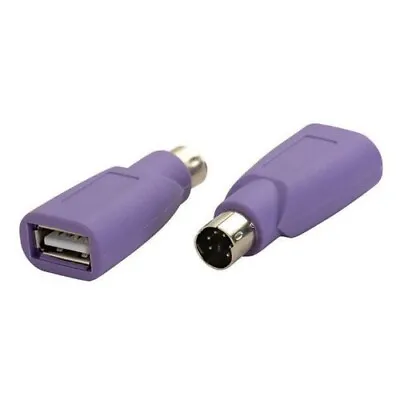 $4.99 • Buy PS/2 PS2 Male To USB Female Adapter Converter Connector For PC Mouse Mice Purple