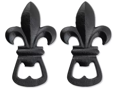 Epic Products Cast Iron Fleur-de-lis Decorative Bottle Openers Set Of 2 • $17.59