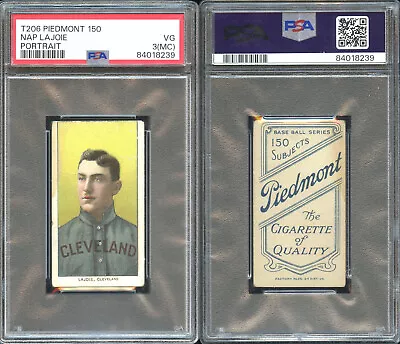 T206 Nap Lajoie Portrait HOF ~~ PSA 3 (MC)  ~~ Piedmont 150 Back • $799.99