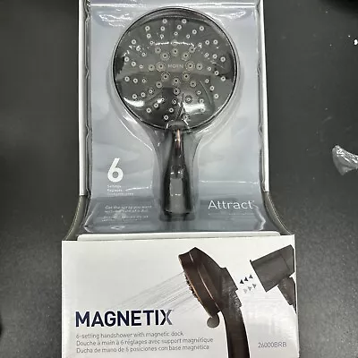 MOEN 26000BRB Attract Magnetix 6-Spray 3.75  Wall Mount Shower Head Bronze • $43.15