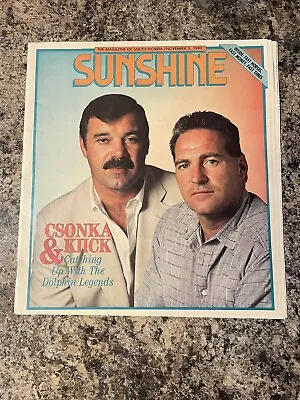 1989 Sunshine Newspaper Magazine.  Miami Dolphins Football Larry Csonka • $19.99