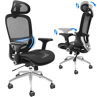 VEVOR Ergonomic Office Chair Mesh Desk Chair Back Lumbar And Head Support • $166.24