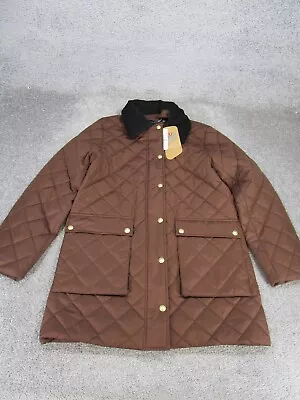 J.Crew Jacket Womens Small Tall Signature Puffer Brown Quilted NEW • $59.99