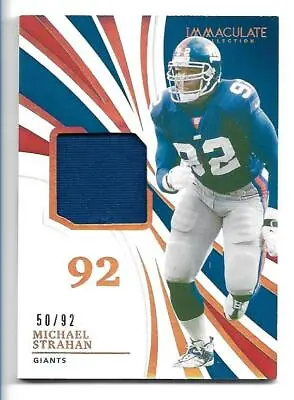 Michael Strahan 2021 Immaculate Jersey #INM-MS  #50/92  New York Giants • $9.99