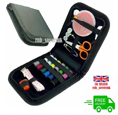 Portable Travel Small Home Sewing Kit HandyCase Needle Thread Scissor Set 32Pcs • £3.89