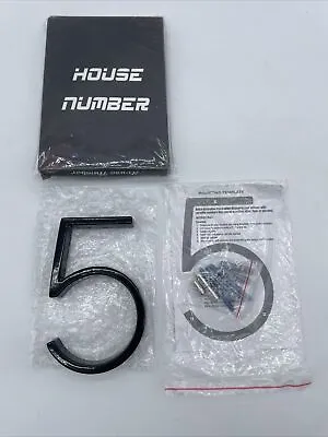 5  Floating House Number Outside Black Coated Finish #5 Modern House Numbers • $9