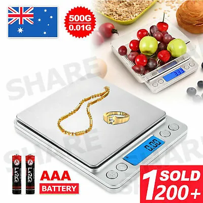 $12.95 • Buy 0.01G-500G Mini Electronic Digital Pocket Gold Jewellery Weighing Kitchen Scales