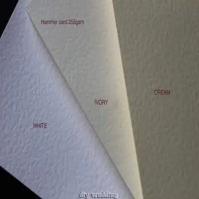 75 A4 Sheets Of LINEN / HAMMER CARD WHITE/ IVORY/CREAM 120 GSM - 300 GSM • £13.67