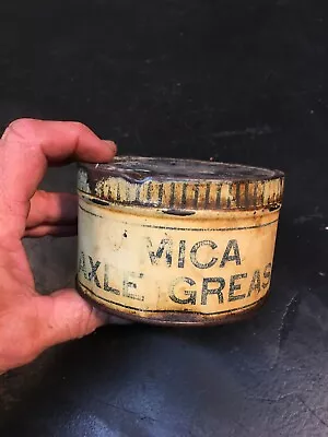 EARLY Socony-Vacuum Mica Axle Grease 1 Lb. Advertising Grease Can Oil Can Mobil • $26.99