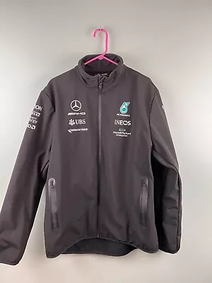 Mercedes Benz AMG Petronas F1 Unisex Team Jacket - Black XL Mens Full Zip Lined • $99.99