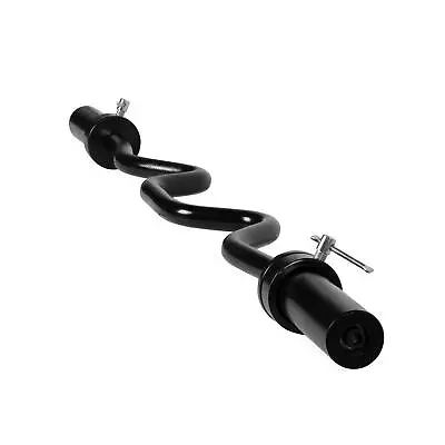 48  Olympic Super Curl Bar Strength Training Weight Exercise Fitness Black • $79.16