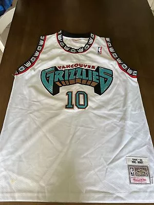 Vancouver Grizzlies Mike Bibby Mitchell Ness White Hardwood Classics Jersey NBA • $34.99