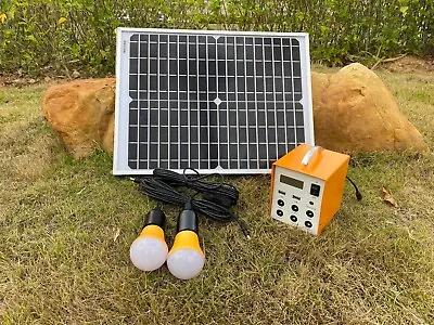 15w Solar Shed Lights + USB Charger Camping Caravan Off Grid 100Wh Generator • £8.99