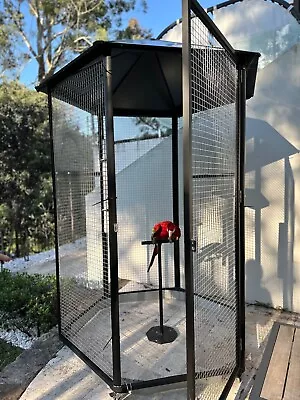 Hexagonal Stainless Steel Outdoor Aviary For Small Birds • $900