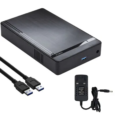 6Gbps USB3.0 To SATA III 2.5  3.5  External Hard Drive Enclosure HD SSD HDD Case • £13.99