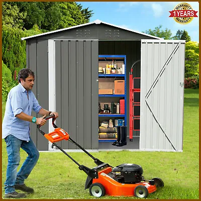 Outdoor Storage Shed Resin Garden Lawnmower Tool Shed Lockable For Backyard • $207.80