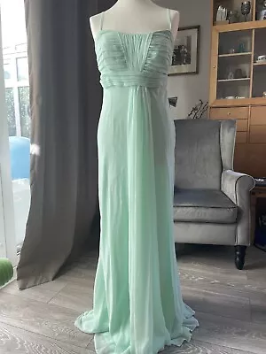 Mint Green Bridesmaid / Prom Dress Size 12 Debut • £11.50