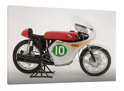  Mike Hailwood LARGE Canvas 30x20 VERY RARE 1961 Honda RC-162 Framed Picture • £48.95