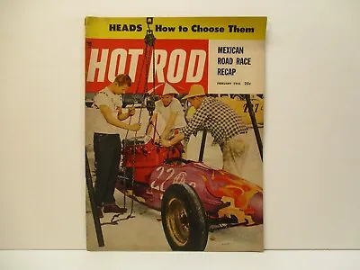Feb.  1955 HOT ROD MAGAZINE Dodge Garage Tires Tools Car Ford Engine Tools Tires • $10.62
