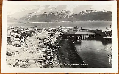 Alaska Ak RPPC Seward Harbor At Low Tide Ca 1910 Excellent Photo Postcard • $11.95