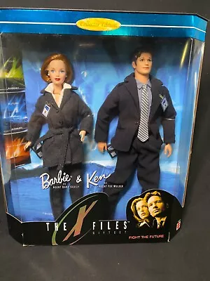 NRFB Vintage 1998 Barbie & Ken The X Files Gift Set #19630 Mattel Scully Mulder • $35.58