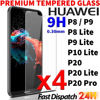 Tempered Glass For Huawei P8 P9 P10 P20 Lite Pro 2017 Screen Protection Film • £2.60