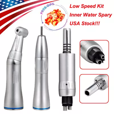 Dental Slow Speed Handpiece Inner Water Contra Angle/ Straight/ Air Motor 4-Hole • $23.39