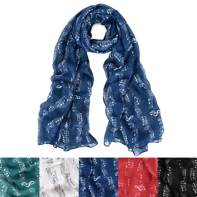 Premium Music Notes & Chords Fashion Scarf Wrap - Different Colors • $10.99