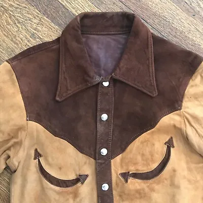 Vintage Bucheimer Leather Western Shirt - Small 1950s 1960s Classic • $150