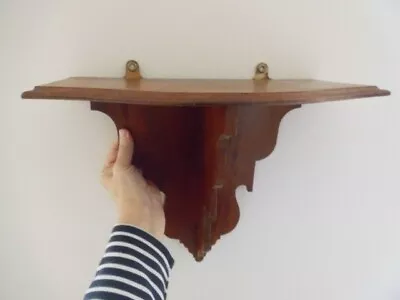 Vintage Mahogany Wall Bracket Shelf For Bracket Clock Figurine Or Plant • £95