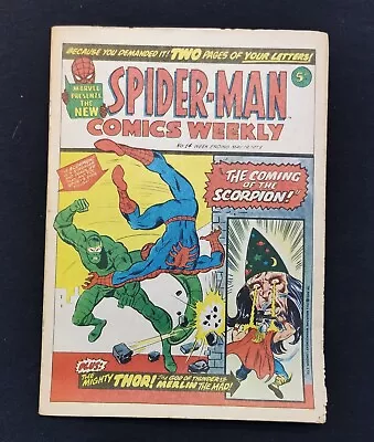 Spider-man Comics Weekly No. 14 1973 - - Classic Marvel Comics (also THOR) • £16.99