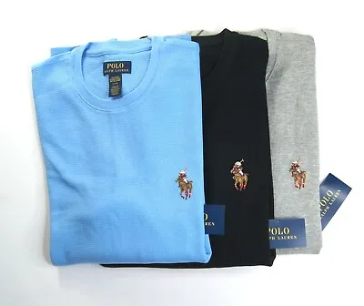 POLO RALPH LAUREN Men's Polo Riding Bear Waffle-Knit Thermal Sleep Shirt NEW NWT • $38.25