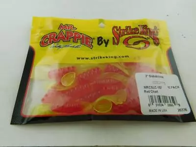 Strike King Mr Crappie 2  Slabalicious Red Chartreuse Bait NIP Pack Of 15 • $2.99