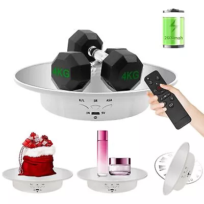 Motorized Rotating Display Stand Mirror Covered 360 Degree Turntable Display... • $48.16