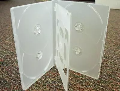 100 Hold 6 14mm Standard Hex DVD Cover Disc Case Holds 6 Discs Outer Wrap CLEAR • $108.75