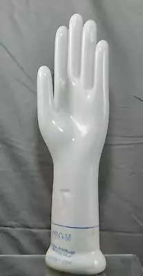 Vintage  White Porcelain Glove Mold Trenton N.j.1988 Jewelry Display Hand 12 1/2 • $50