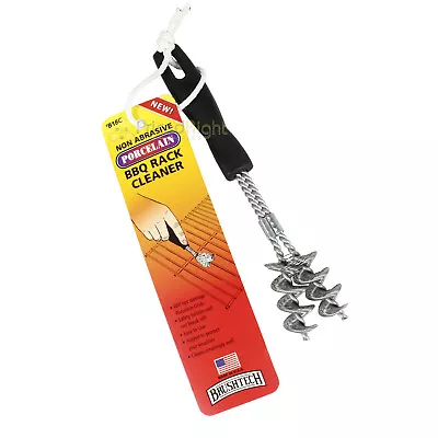 BrushTech Non-Abrasive Porcelain BBQ Rack Cleaner Angled Coiled Bristles B18C • $9.99