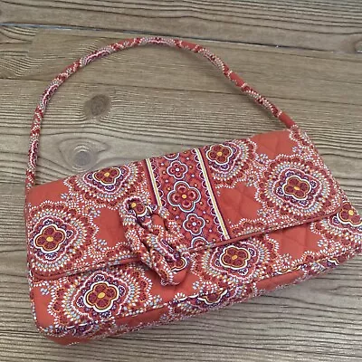 Vera Bradley Paprika Shoulder Bag Rectangle Orange Printed Quilted Purse • $20