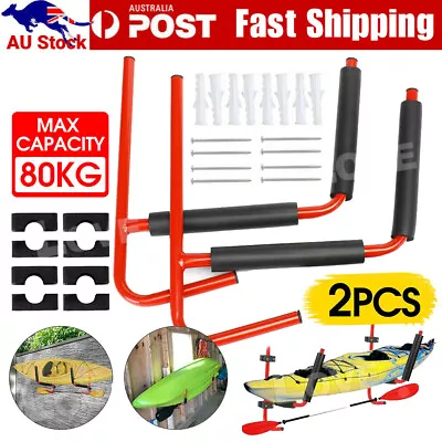 1 Pair Kayak Storage Rack Hanger Supporter Carrier Surfboard Holder Wall Bracket • $37.98