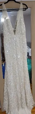 Naeem Khan Beaded Wedding Bridal Gown Size 10 MSRP $11990 • $2500