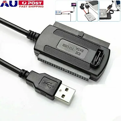 $9.40 • Buy SATA/PATA/IDE To USB 2.0 Adapter Converter Cable For 2.5 3.5'' Hard Drive Disk